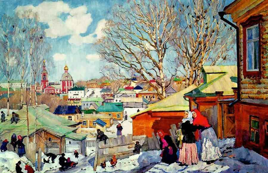 Сочинение на тему: описание картины К. Юона «Весенний солнечный день»