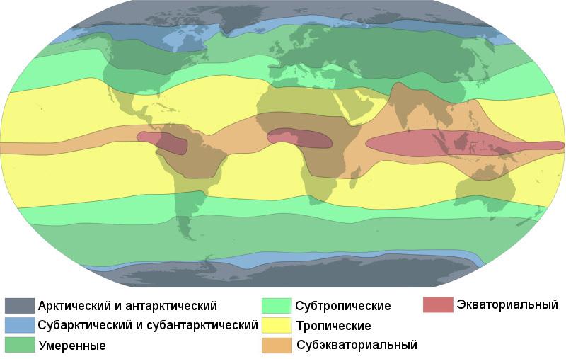 Основные климатические зоны мира — классификация, карта и описание типов климата по Алисову климатическая карта Земли, типы климата, климатические пояса, климатические зоны