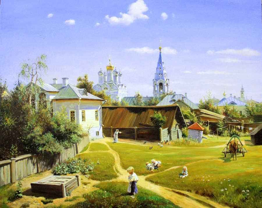 Сочинение: описание картины В. Д. Поленова «Московский дворик»