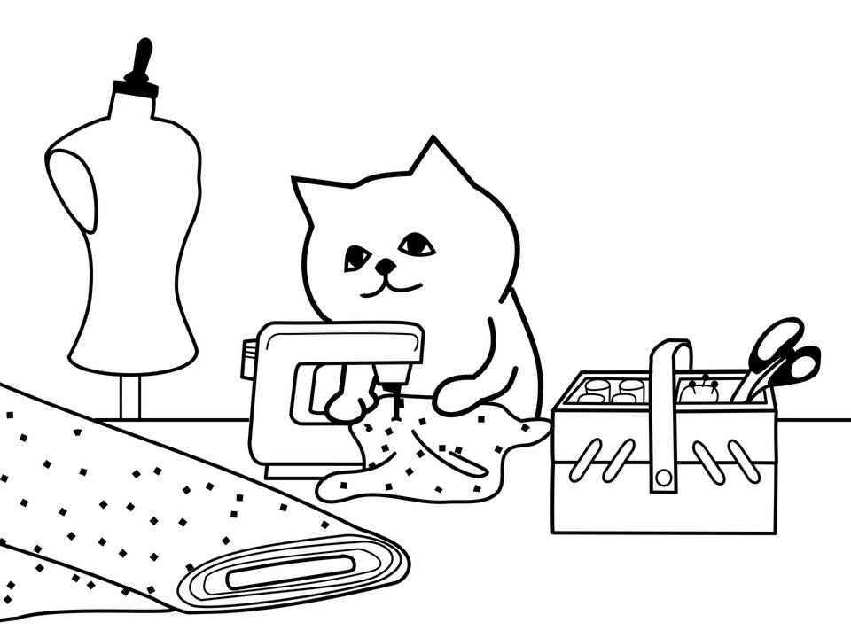 Раскраски кошек и котят для детей