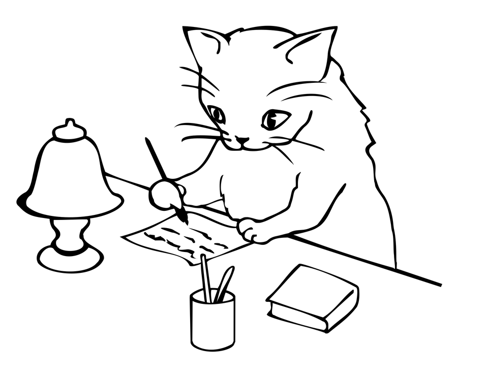 Раскраски кошек и котят для детей