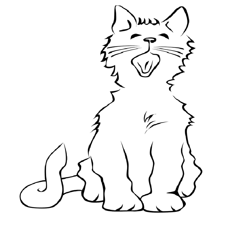 Раскраски кошек и котят для детей
