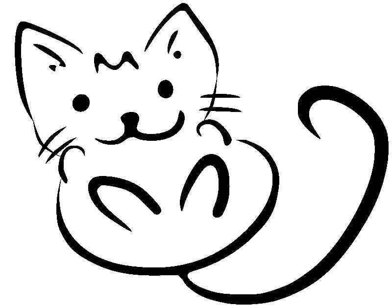 Раскраски кошек и котят для детей
